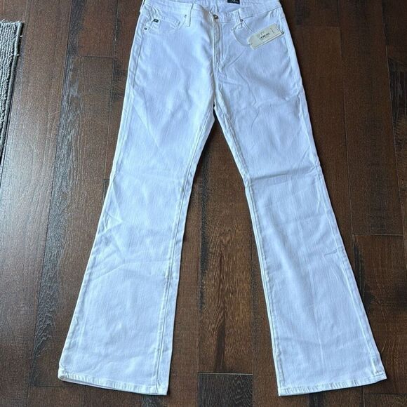 NWT AG Adriano Goldschmeid white jeans the angel bootcut womens size 30x32 stret - Picture 3 of 8